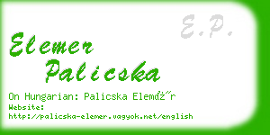 elemer palicska business card